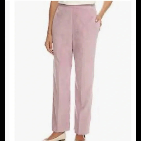 Alfred Dunner Corduroy Rose Pink Pants Size 22W New - Picture 1 of 11